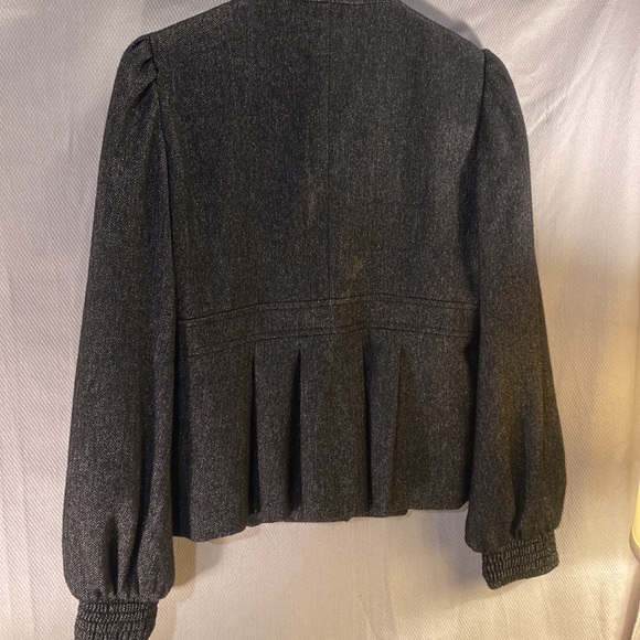 Beautiful jacket with metallic herringbone design - Sz 12 - Picture 5 of 8